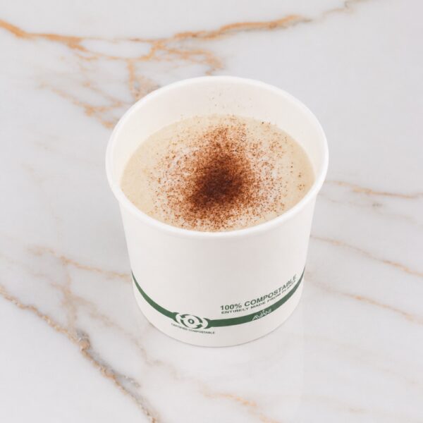 Semolina porridge toped with cocoa
