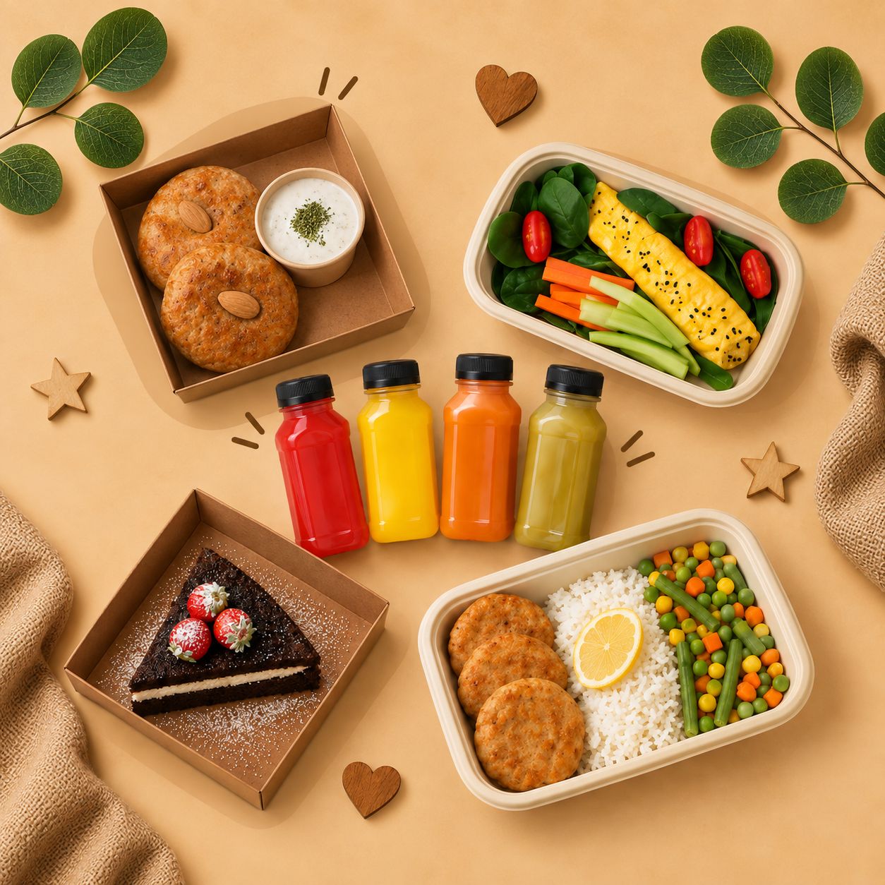 Breakfast + Lunch + Drink + Snack + Dinner